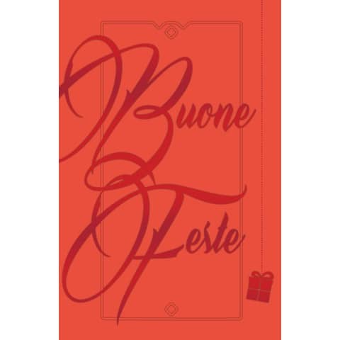 Biglietti augurali natalizi 9x14 cm - Biembi conf. da 12 rosso B2D502C61-RED